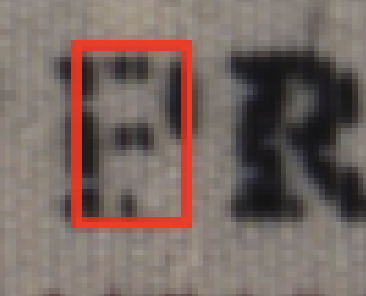 织唛字符断纬缺陷样本二